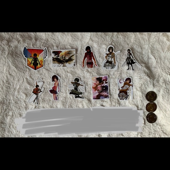$5/5 Attack on Titan Mikasa fan stickers (large size) - Picture 1 of 1